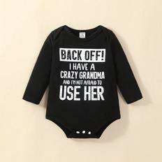 M Bodysuits Shein Baby Boy Slogan Graphic Bodysuit