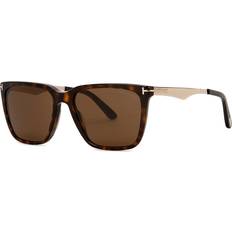 Tom Ford Sunglasses Tom Ford Wayfarer-style Garrett, Tortoiseshell, Designer-stamped
