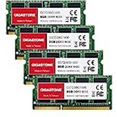 Gigastone 【DDR3 bärbar dator RAM 32 GB 4 x 8 GB DDR3 32 GB DDR3-1600 MHz PC3-12800 CL11 1,35 V 204 stift obuffrad icke-ECC SODIMM för bärbar dator minnesmodul endast laptop