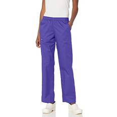 Purple Work Clothes WonderWink Women's Pull-On Cargo Scrub Pant, Grape