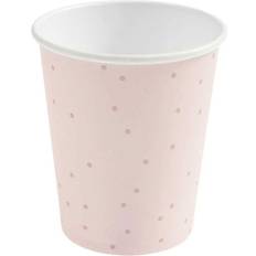 Pink Bagedekorationer Rico Design Pappbecher Punkte, Puder Pink