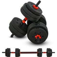 25Kg Adjustable 2-In-1 Barbell Dumbbells Weight Set Wowcher