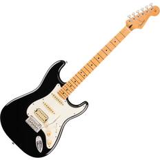 Zwart Elektrische Gitaren Fender Player II Stratocaster HSS, Black MN