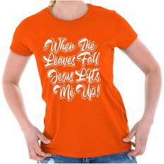 Tops Shein The Leaves Fall Jesus Lifts Me Womens T Shirt Ladies Tee