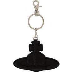 Vivienne Westwood Orb Leather Keyring - Black