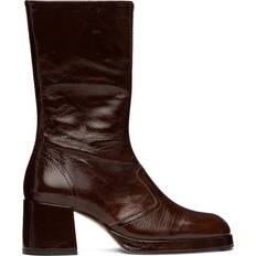 Patent Leather Boots Miista Brown Cass Patent Boots Brown Patent IT