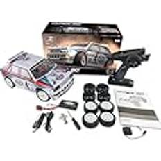 Amewi 1:14 RC-modelbil Elektronik Rally Hyper Go Lancia Delta HF Hvid Brushless Firehjulstræk 4WD RtR 2,4 GHz