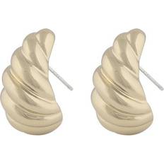 Snö of Sweden Yenni Twist Earrings Plain Gold
