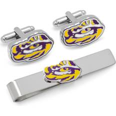 Gold Plated Cufflinks Cufflinks LSU Tigers Gold-plated Team Logo Tie Clip Set