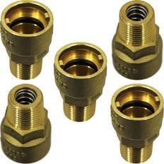 Spares2Go Universal gas oven connector straight bayonet socket 1/2" lpg en14800 x 5