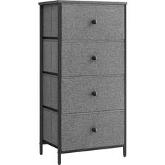 Songmics Chest of Drawers Songmics Tall Slim 4 Classic Classic Black Chest of Drawer