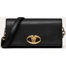 Valentino Garavani VLOGO THE BOLD EDITION WALLET WITH SHOULDER STRAP IN NAPPA Woman BLACK UNI