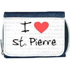 Wallets & Key Holders TeeTreeDesigns I love heart st. pierre denim wallet