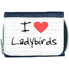 Wallets & Key Holders TeeTreeDesigns I love heart ladybirds denim wallet