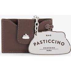 Wallets & Key Holders Max Mara Weekend Weekend Max Mara Dark Brown Brand-plaque Leather Keyring
