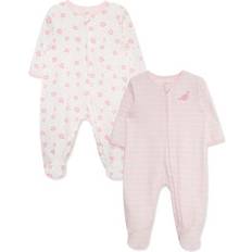 Organic/Recycled Materials Pajamases Little Me Petals 2-Pack Organic Cotton Footie Set in Pink Newborn Newborn