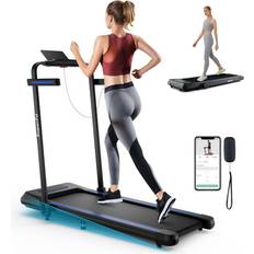 SlickBlue 2 in 1 Folding Treadmill with Incline with Remote Control