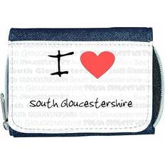 Wallets & Key Holders TeeTreeDesigns I love heart south gloucestershire denim wallet
