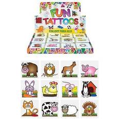 Body Makeup Henbrandt farm animals temporary tattoo pack of 12 sg32263