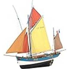 Fartygsmodell av Trä Fransk Fiskebåt, Tonfiskbåt Marie Jeanne Modell 22175, Skala 1:50 Modeller att Montera Medelnivå