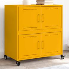 Yellow Cabinets vidaXL Yellow Storage Organiser 68x39x72 cm Sideboard