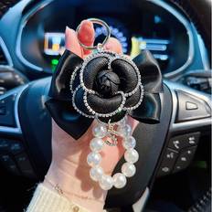 Wallets & Key Holders Veishet Zinc Minimalist Alloy Camellia Keychain Elegant Key Accessory For All Occasions