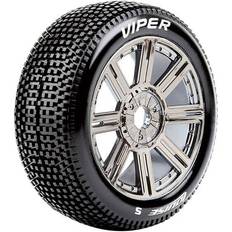 B-Viper 1/8 Fr/Rr Soft Hex 17mm Spoke/Chrome Bl L-T3194SBC
