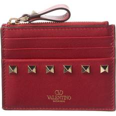 Valentino Valentino Rockstud Leather Card Holder