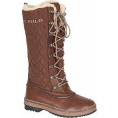 Kunstpelz Schuhe HV Polo Stiefel Damen Glaslynn Marron