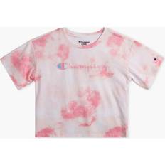 Champion T-shirts Children's Clothing Champion Big Girls Tie Dye Meet Greet Crewneck T-shirt Soft Pink