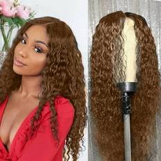 Kihout Clearance Long Roll Curly Hair Middle Score Wig Wire