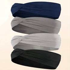 Shein 4pcs Cross-Tied Fashionable Casual Everyday Hair Bands Headband Turban Headband Sweatband