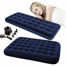 Blow up single bed Crystals Inflatable air bed mattress single/double with pump camping airbed blow-up