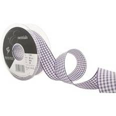 Blue Party Supplies Berisfords LIBERTY Purple 25mm x 20m Gingham check ribbon Blue