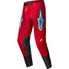 Pantalones de moto Alpinestars Supertech Maker Pantalones Bright Red/yellow Fluo, Talla: