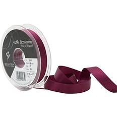 Christmas Gift Wrap Ribbons Berisfords Berisfords Double FACE Poly Satin Ribbon, Wine, 15 mm
