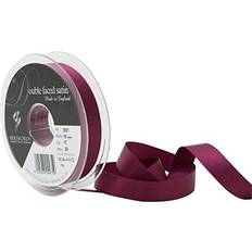 Christmas Gift Wrap Ribbons Berisfords Double FACE Poly Satin Ribbon, Wine, 15 mm