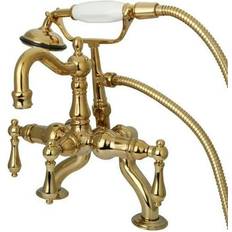 Polished Bath Taps & Shower Mixers Furnorama 3.37 Deck Mount Leg Tub Filler with Hand Shower