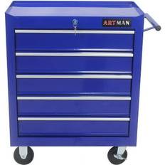 Sold by: Dropjop LLC, 5 DRAWERS MULTIFUNCTIONAL TOOL CART WITH WHEELS-BLUE