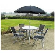 Garden Mile 6pc Black Patio Dining Set