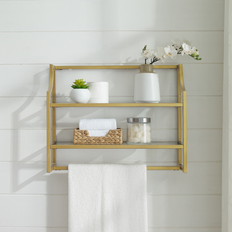 Glasses - Gold Wall Shelves Crosley Furniture Aimee Wall Shelf