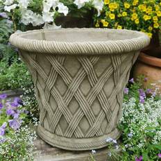 Pots, Plants & Cultivation Spa Large 'elizabethan' woven wicker design garden pot