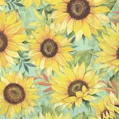 Green Paper Napkins Ihr Paper Cocktail Napkins Sunflowers 3-ply Disposable Party Serviettes
