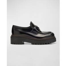 Prada Silver Low Shoes Prada Loafers - Black