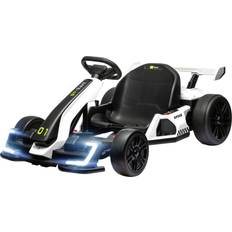 Sound Electric Vehicles Aosom 7.5 MPH Electric Go Kart with Adjustable Seat 24V White