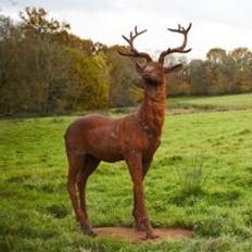 Cast Iron Majestic Stag Statue Facing Right