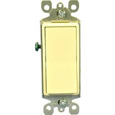 Beige Wall Switches Leviton almond decora rocker light switch 15a 120/277v single pole 5601-t2a Beige