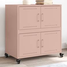 Red Sideboards vidaXL Pink 68 x 39 x 72 cm Steel Sideboard
