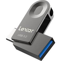 LEXAR Memory Cards & USB Flash Drives LEXAR USB Flash Drive 64GB, Pen Drive USB 3.2 Gen 1, USB C & USB A, Reading Speed Up to 100MB/s, Supports OTG, Metal USB Memory Stick for PC, Laptop, Car