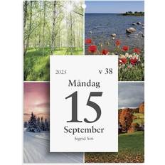 Burde Kalender 2025 Väggplån dagblock Årstiderna
